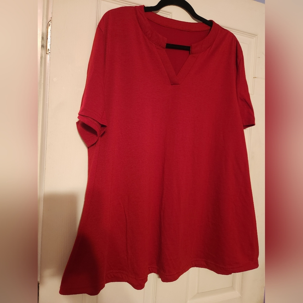 Plus size red shirt
